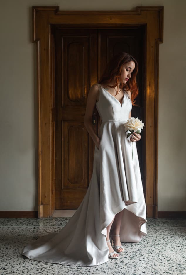 Abito da sposa con tasche