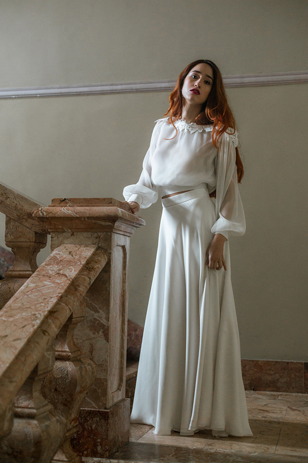 abito da sposa non convenzionale hippie